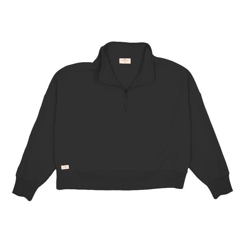 Black cropped outlet quarter zip