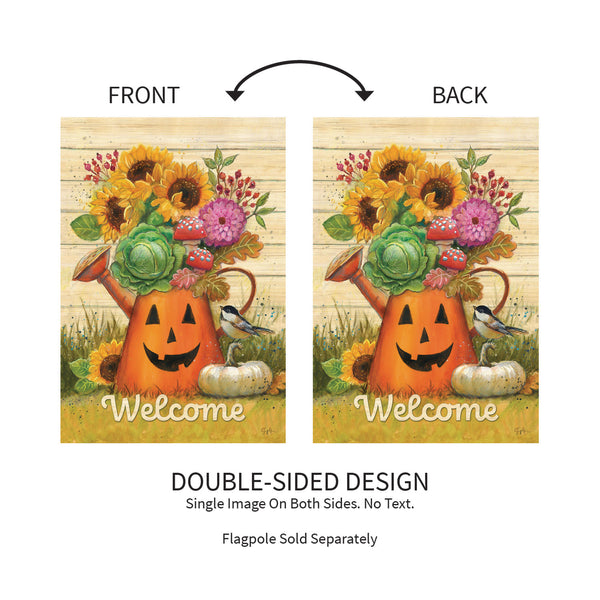 Halloween Watering Can Garden Flag