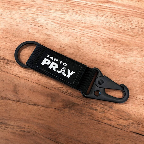 Tap To Pray Tactical Caribiner Keychain