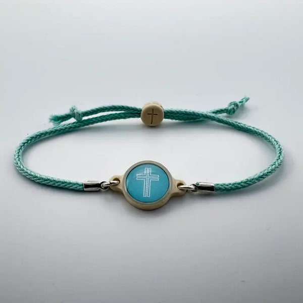 Tap to Pray Adjustable Cross Bracelet