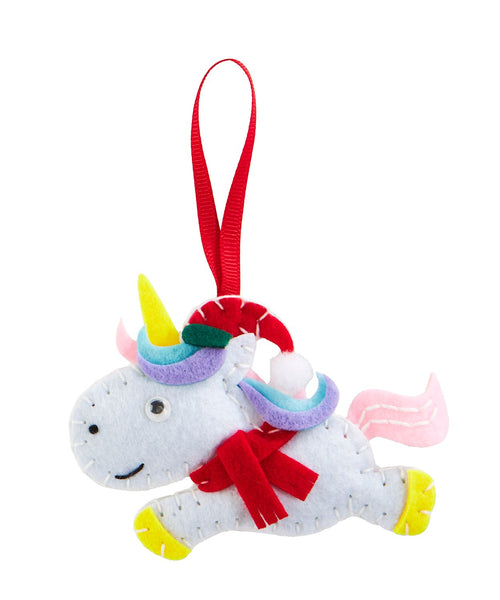 Christmas Unicorn DIY Felt Ornament Kit
