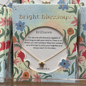 Gold Star Bright Blessings Necklace - Brilliance
