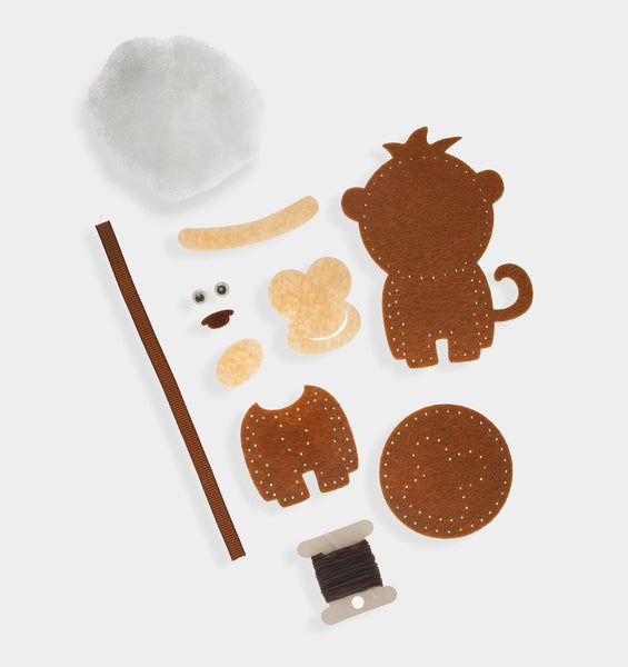 Monkey DIY Felt Ornament Kit