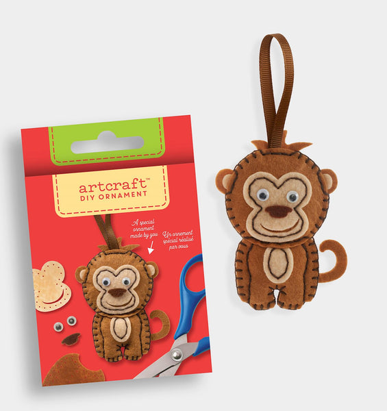 Monkey DIY Felt Ornament Kit