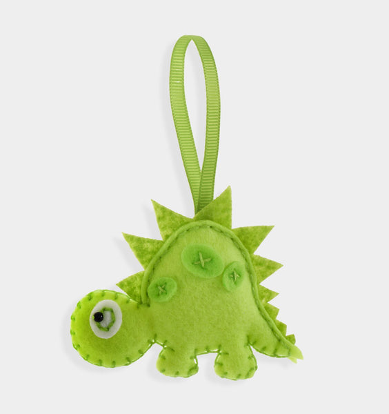 Green Dinosaur DIY Felt Ornament Kit