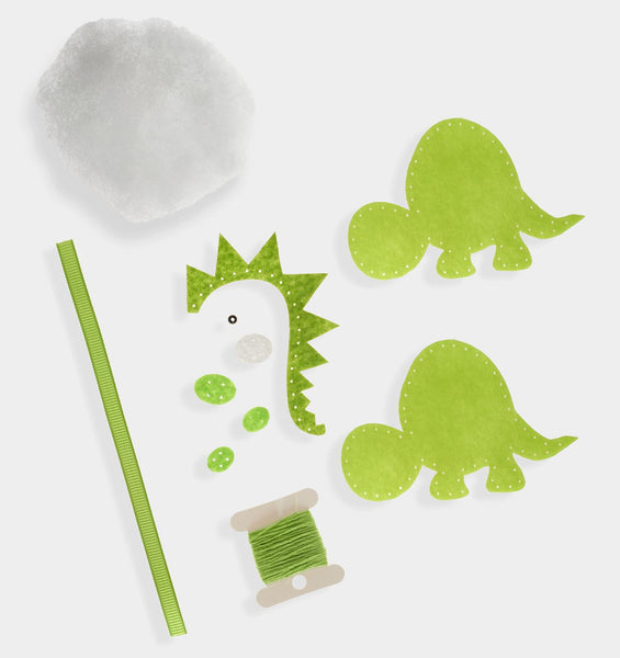 Green Dinosaur DIY Felt Ornament Kit