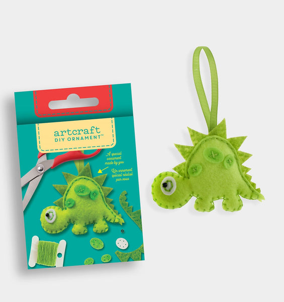 Green Dinosaur DIY Felt Ornament Kit