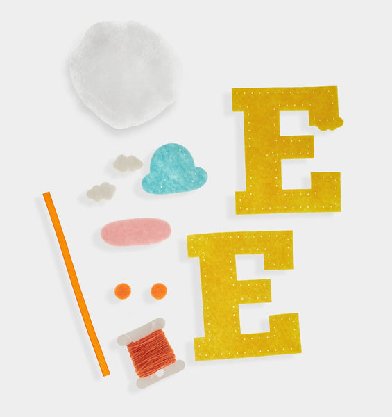 E Letter DIY Felt Ornament Kit