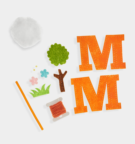 M Letter DIY Felt Ornament Kit