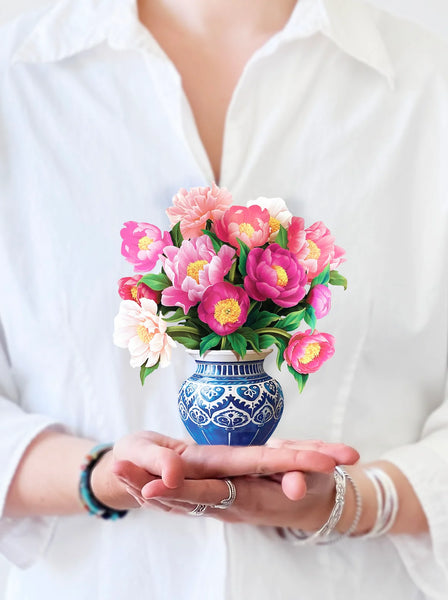 Mini Peony Paradise Pop-Up Flower Bouquet