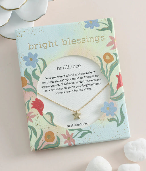 Gold Star Bright Blessings Necklace - Brilliance