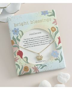 Gold Lotus Flower Bright Blessings Necklace - Resilience