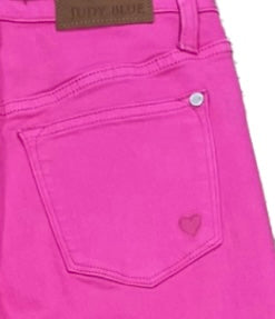 Hot Pink High Waist Garment Dyed 90s Straight Leg Jean CLOSEOUT