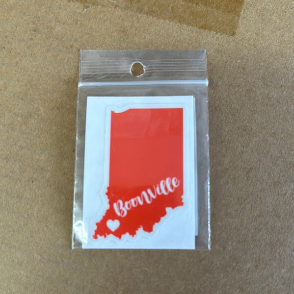 Boonville Indiana Red Sticker