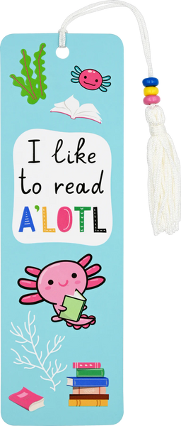 Beaded Axolotl Bookmark
