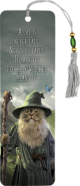Cat Wizard Beaded Bookmark