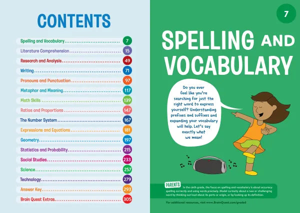 Brain Quest Workbook - Grade 6