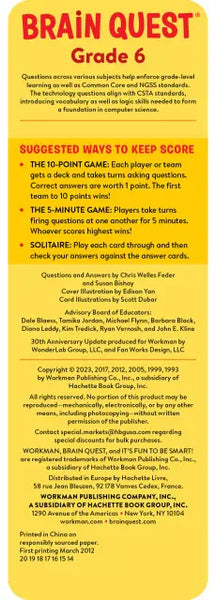 Brain Quest Smart Cards - 6th Grade