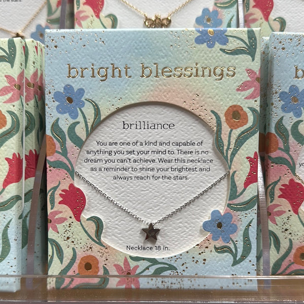 Silver Star Bright Blessings Necklace - Brilliance