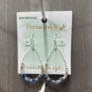 Silver & Sodalite Beads Earrings