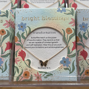 Gold Butterfly Bright Blessings Necklace - Transformation