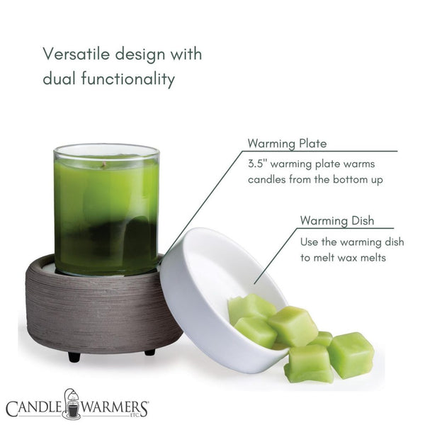 Gray Texture 2-in-1 Fragrance Warmer