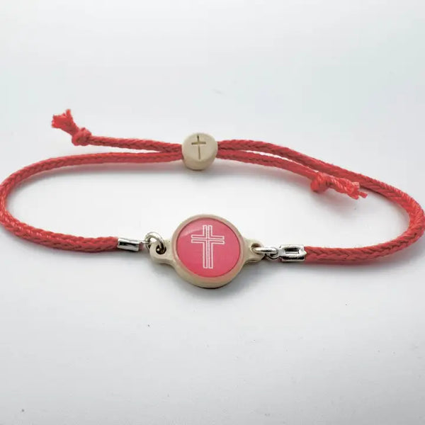 Tap to Pray Adjustable Cross Bracelet