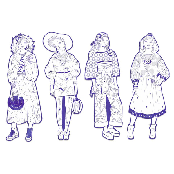 Zaho & Friends Fashion Coloring Sheets