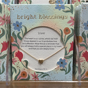 Gold Heart Bright Blessings Necklace - Love