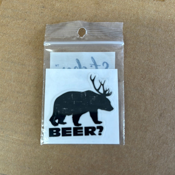 Beer Bear Sticker