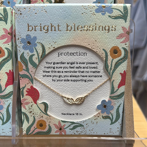 Gold Wings Bright Blessings Necklace - Protection