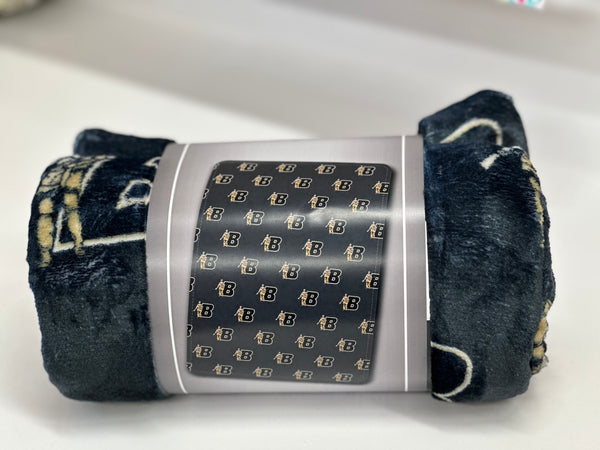 B Logo Custom Plush Blanket