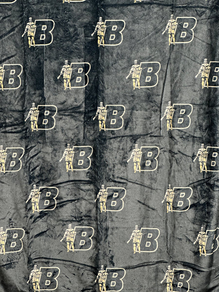 B Logo Custom Plush Blanket