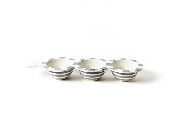 Stone Stripe Mini Triple Bowl