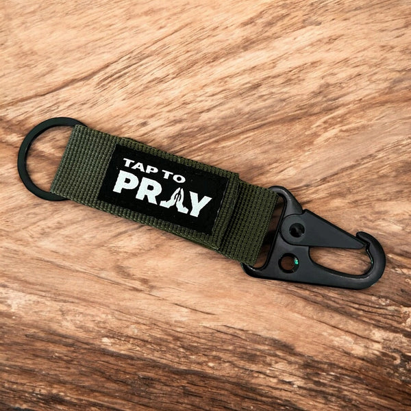 Tap To Pray Tactical Caribiner Keychain