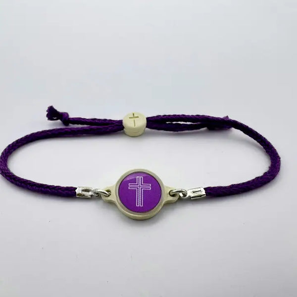 Tap to Pray Adjustable Cross Bracelet