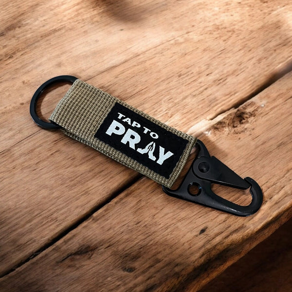 Tap To Pray Tactical Caribiner Keychain