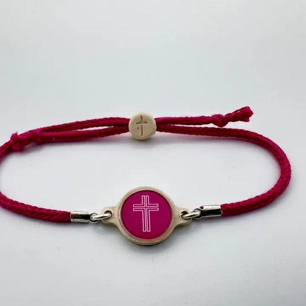 Tap to Pray Adjustable Cross Bracelet
