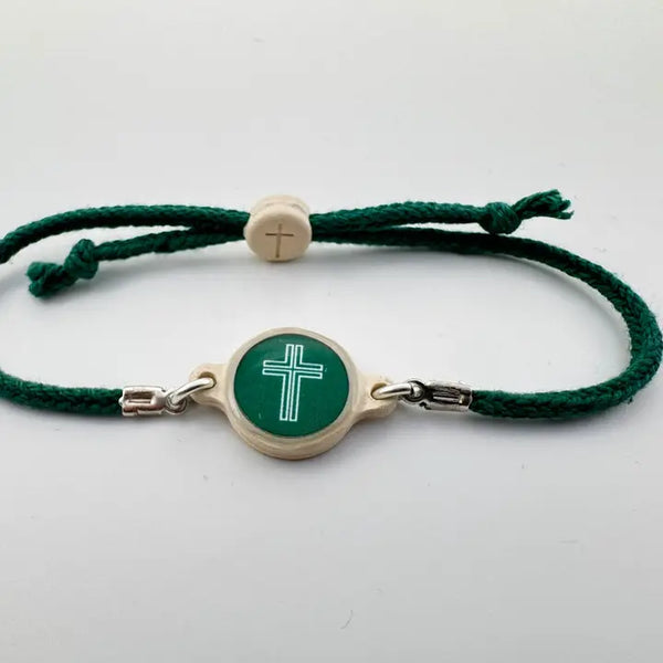Tap to Pray Adjustable Cross Bracelet