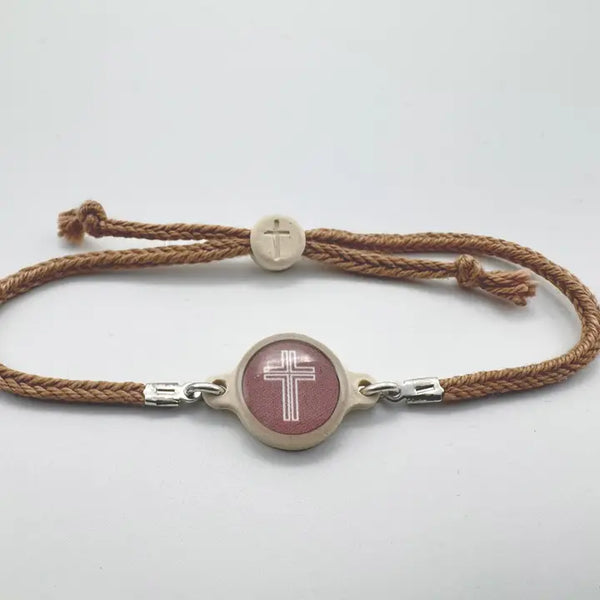 Tap to Pray Adjustable Cross Bracelet