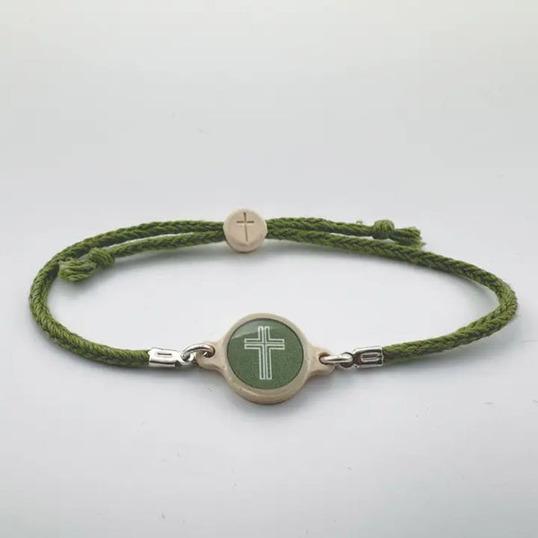 Tap to Pray Adjustable Cross Bracelet