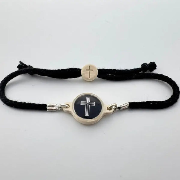 Tap to Pray Adjustable Cross Bracelet