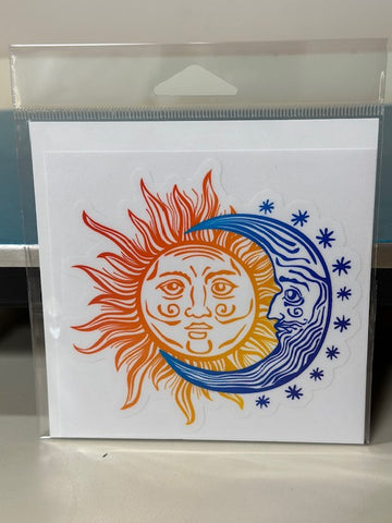 Yellow Sun Blue Moon Sticker