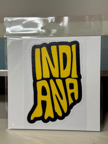 Yellow Indiana Sticker