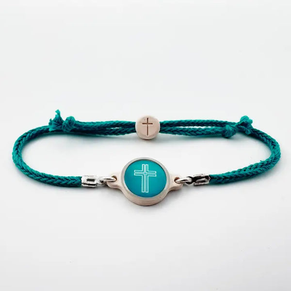 Tap to Pray Adjustable Cross Bracelet