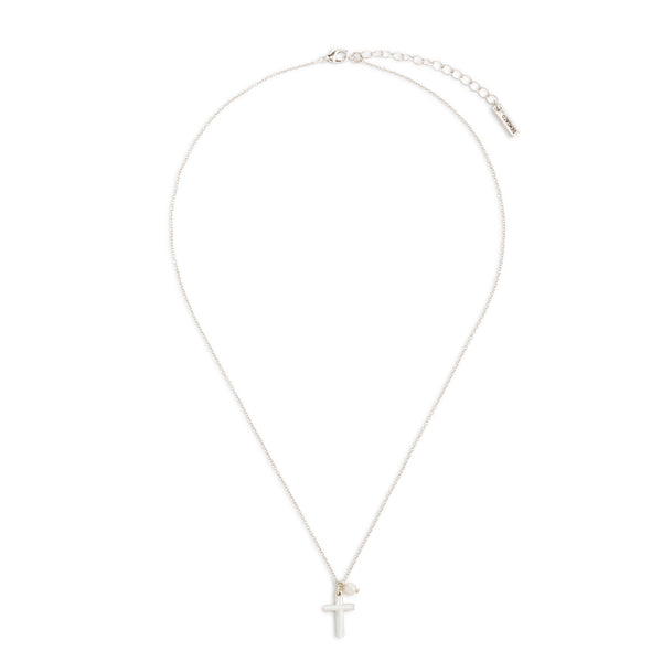 Dainty Cross Necklace - Silver