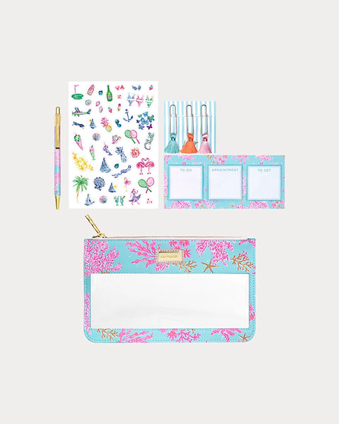 Lilly Pulitzer Royal Coral Agenda Bonus Pack