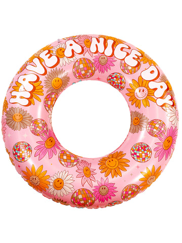 Flowers & Smiley Pool Float