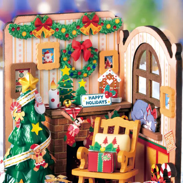 Christmas Fireplace DIY Miniature House