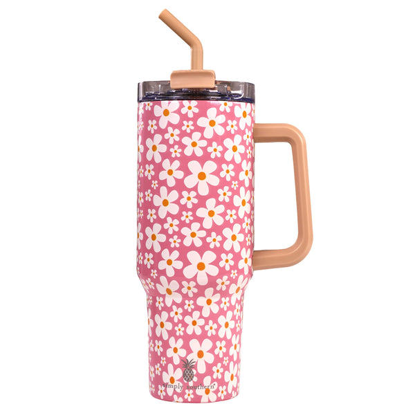 Daisy 40oz Tumbler With Handle Sleeve – Drink Handlers